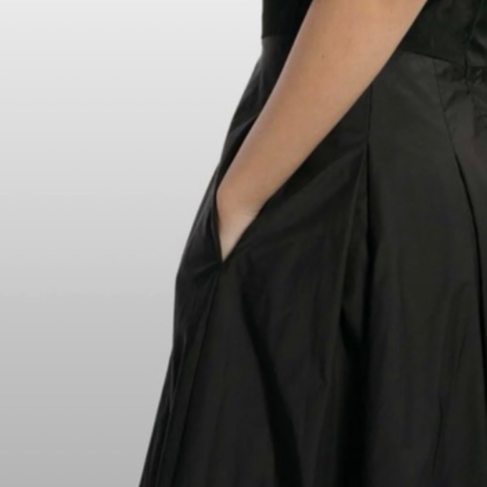NWT Marchesa Notte black off-shoulder balloon sleeve gown - Picture 4 of 4